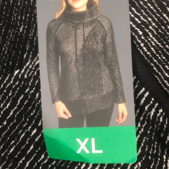 Cowl neck black sweatshirt - Picture 2 of 2